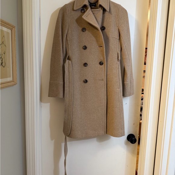 J. Crew Classic Camel Trench Coat Size 0 - Picture 1 of 5